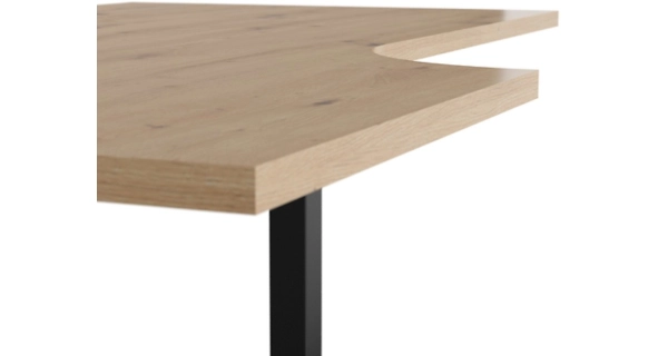 Psací stůl BELLARMINO 140x90 cm, levý, dub artisan