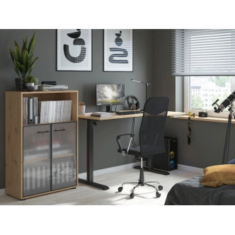 Psací stůl BELLARMINO 160x90 cm, levý, dub artisan