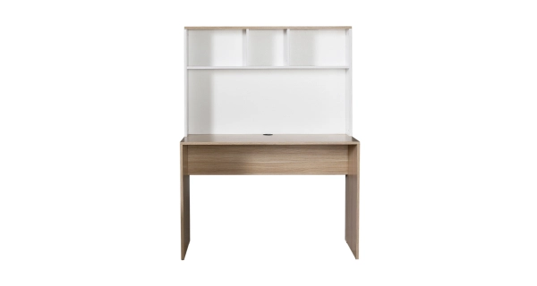 Psací stůl BOARDMAN s policí, italský dub/bílá