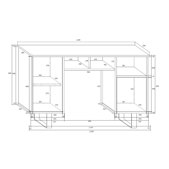 Psací stůl BOKARO 9, craft tobaco/bílý lesk, 5 let záruka