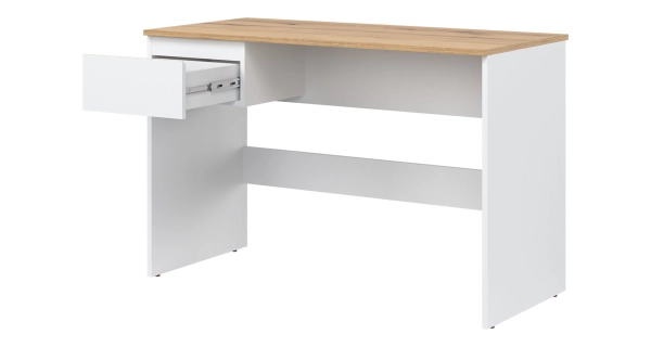 Psací stůl BORROMEO, bílá/dub evoke