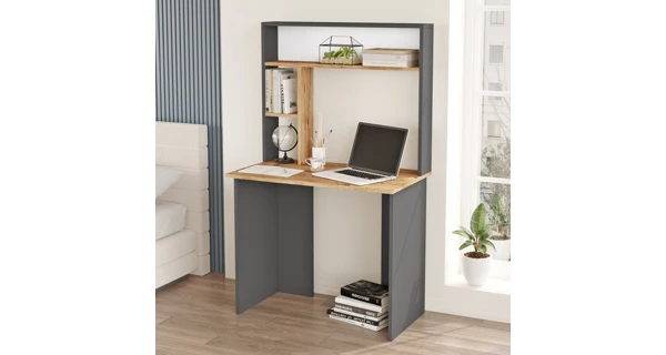 Psací stůl CENMEN, borovice atlantská/antracit