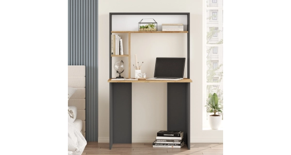 Psací stůl CENMEN, borovice atlantská/antracit