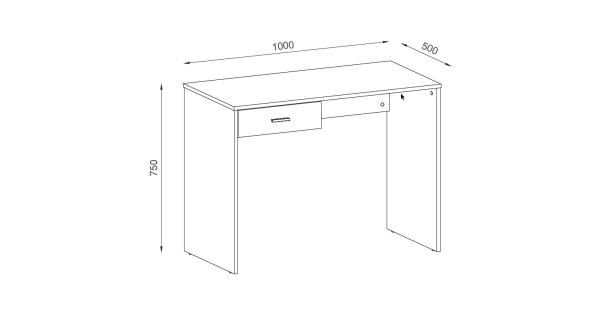 Psací stůl DANETA, šedá/dekor dřeva DOPRODEJ