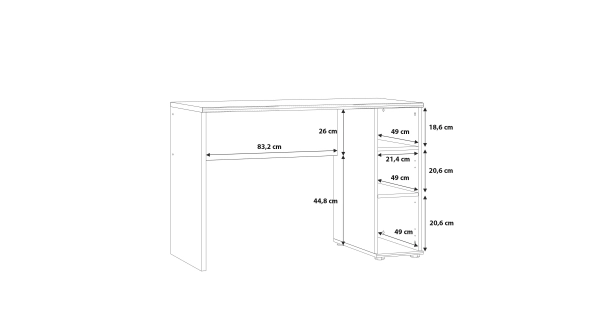 Psací stůl DUNANUEJ, dub artisan, 5 let záruka