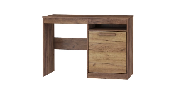 Psací stůl GATTON s dvířky, craft tobaco/craft zlatý, 5 let záruka