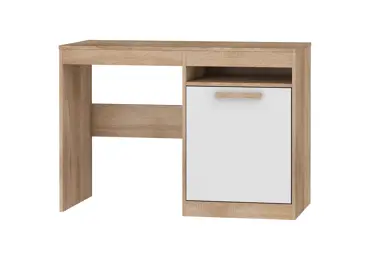 Psací stůl GATTON s dvířky, dub sonoma/bílý lesk