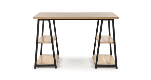 Psací stůl HALAM, dub sonoma/černá