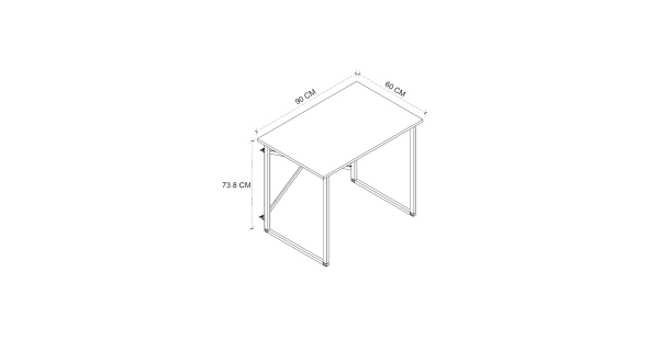 Psací stůl HALNAL, černá/borovice