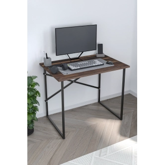 Psací stůl HALNAL, černá/mars