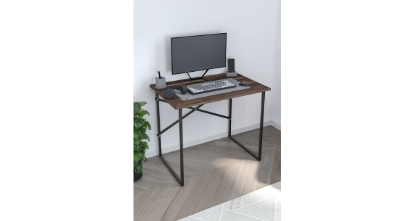 Psací stůl HALNAL, černá/mars