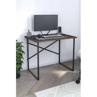 Psací stůl HALNAL, černá/mars