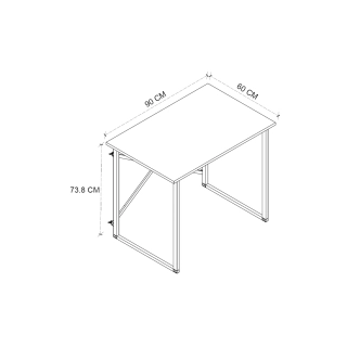 Psací stůl HALNAL, černá/mars