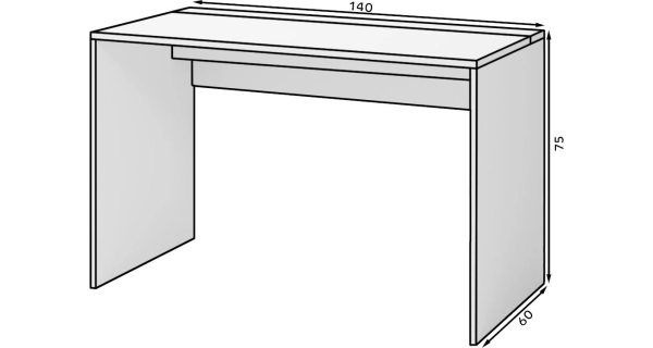 Psací stůl HAMSUN 140, bílá