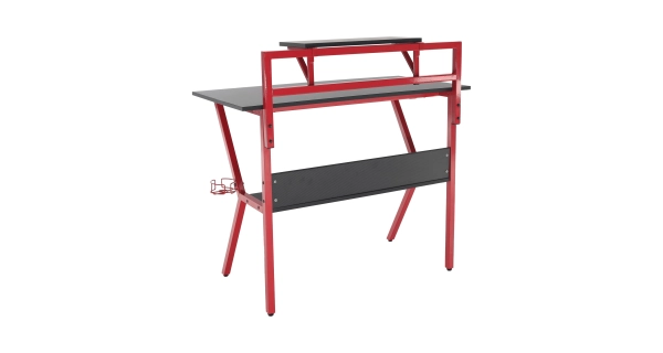 Psací stůl/herní stůl BERAT, černá/červená