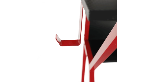 Psací stůl/herní stůl BERAT, černá/červená