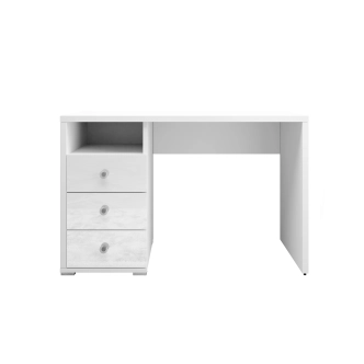 Psací stůl KAICH, bílá/bílý lesk