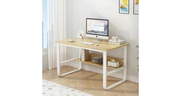 Psací stůl KATARTIKA, bílá/javor