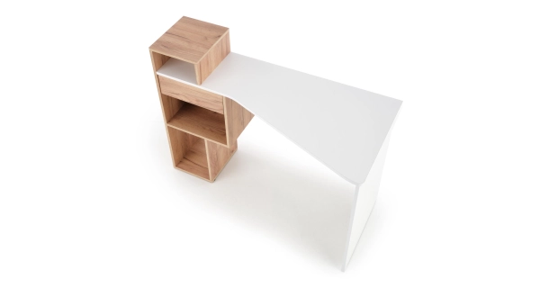 Psací stůl KEPLERKA, zlatý dub/bílá