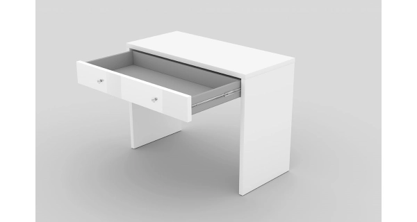 Psací stůl KILÍKIE, bílá/bílý lesk
