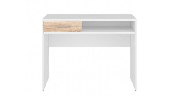 Psací stůl MARIONET 1S, bílá/dub sonoma, 5 let záruka