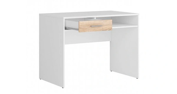 Psací stůl MARIONET 1S, bílá/dub sonoma