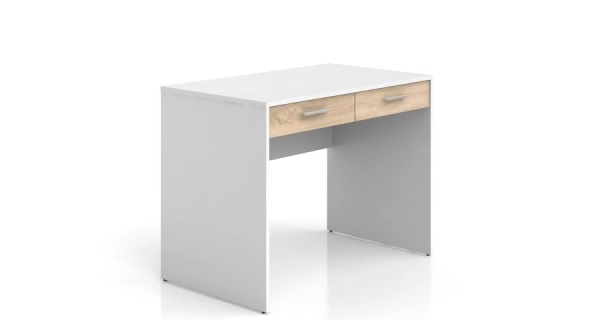 Psací stůl MARIONET 2S, bílá/dub sonoma, 5 let záruka
