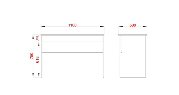 Psací stůl MIRDEN, buk DOPRODEJ