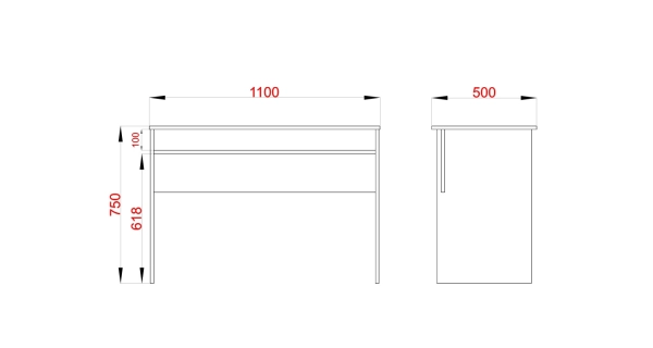 Psací stůl MIRDEN, buk