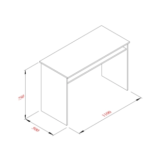 Psací stůl MIRDEN, dub sonoma