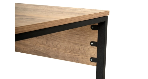 Psací stůl NALVER, atlantská borovice/černá