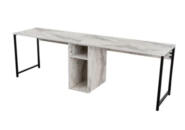 Psací stůl NALVER, mramor/černá