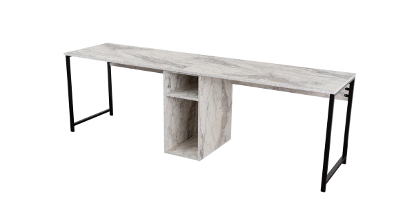 Psací stůl NALVER, mramor/černá