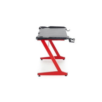 Psací stůl NOVAEN, černý/červený