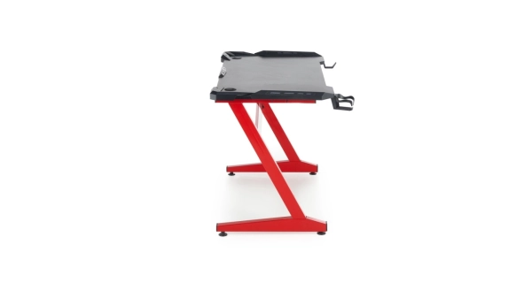 Psací stůl NOVAEN, černý/červený