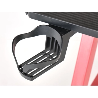 Psací stůl NOVAEN, černý/červený