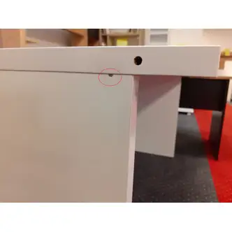 Psací stůl ORIOLA, bílá - II. jakost, POUZE OSOBNÍ ODBĚR