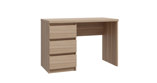 Psací stůl POLTRE se třemi šuplíky, dub ikonický, 5 let záruka DOPRODEJ