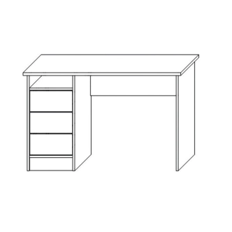 Psací stůl PRIMROSE, dub sonoma