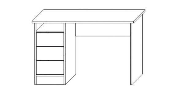 Psací stůl PRIMROSE, dub sonoma