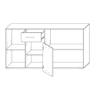 Psací stůl ROTHING, levý, bílá/bílý lesk, 5 let záruka