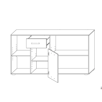 Psací stůl ROTHING, levý, craft zlatý/craft bílý, 5 let záruka