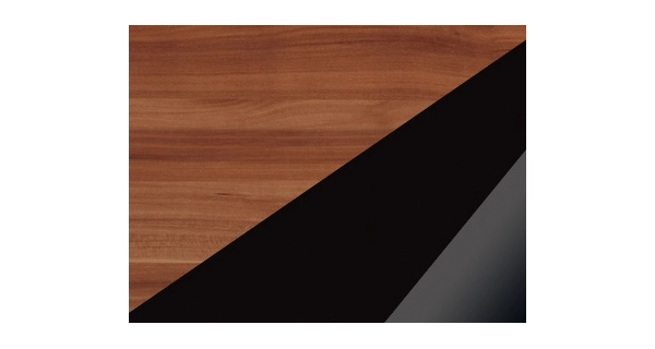 Psací stůl ROTHING, levý, švestka/černý lesk, 5 let záruka