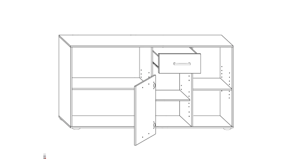 Psací stůl ROTHING, pravý, bílá/bílý lesk, 5 let záruka