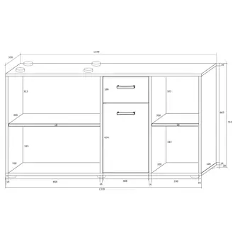 Psací stůl ROTHING, pravý, bílá/černý lesk