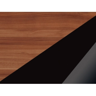 Psací stůl ROTHING, pravý, švestka/černý lesk, 5 let záruka