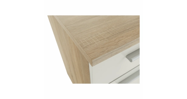 Psací stůl RUPERTO, dub sonoma/bílá