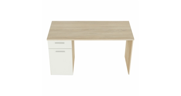 Psací stůl RUPERTO, dub sonoma/bílá