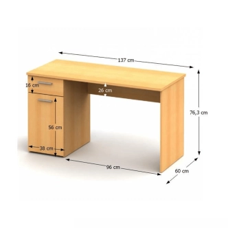 Psací stůl RUPERTO NEW, buk