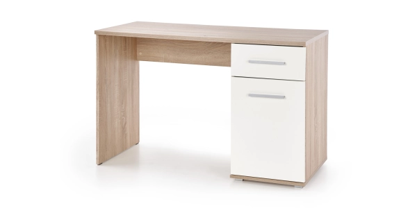 Psací stůl RYDER, dub sonoma/bílý lesk